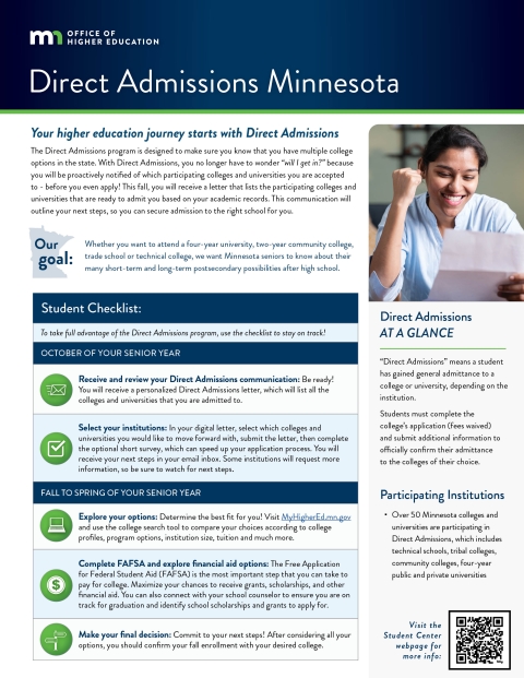 Preview image of Direct Admissions student fact sheet 2024-25