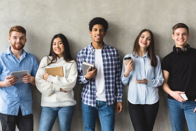 Group of high schoolers smiling